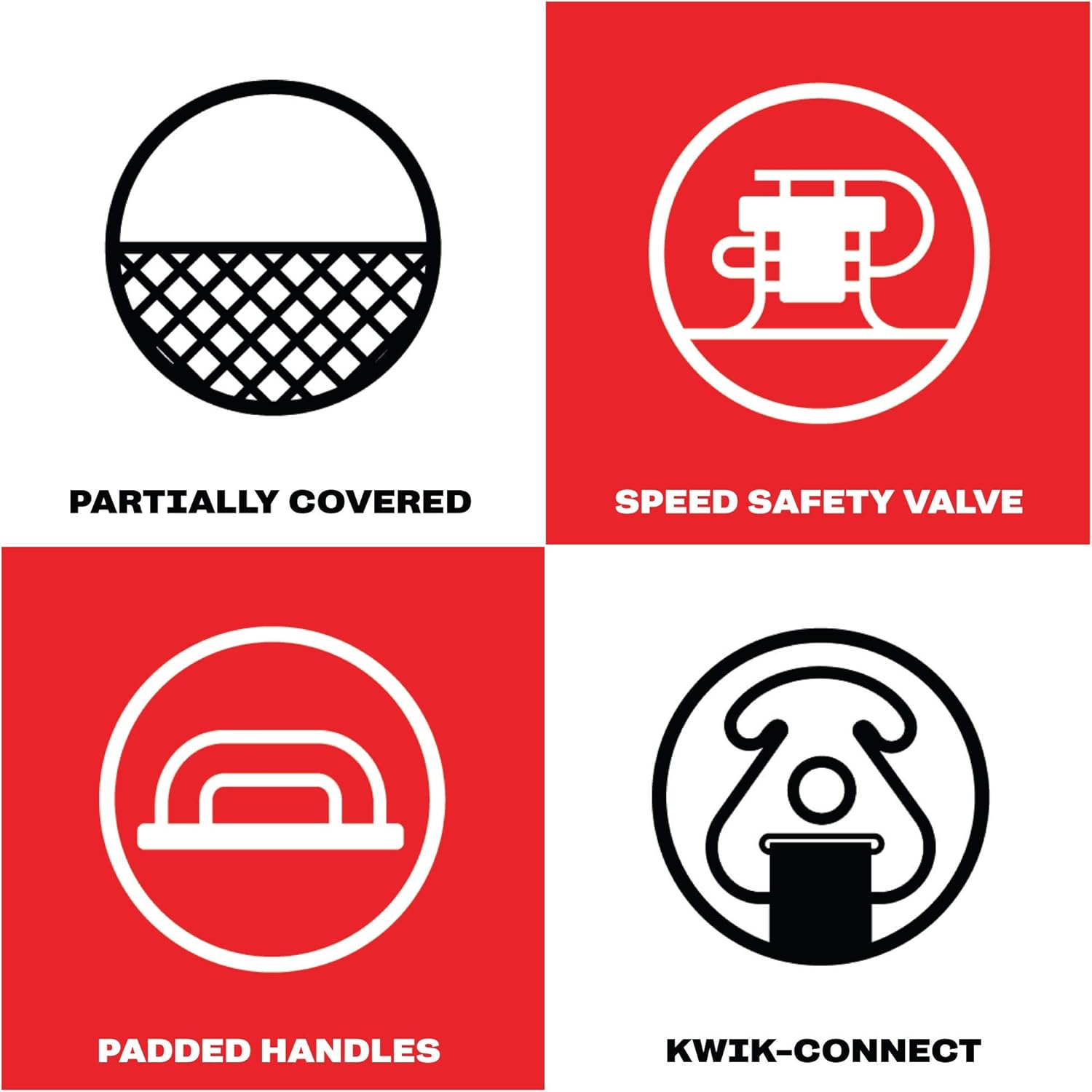 Big Bertha Towable 1-4 Rider Tube for Boating and Water Sports, Kwik-Connect Tow, Double-Stitched Partial Nylon Cover & Patented Speed Safety Valve for Easy Inflating & Deflating