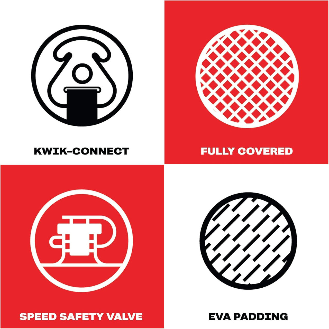 Airhead Slice Towable Tube for 1-2 Riders  Tapered Deck Design with Neoprene Padding, Kwik-Connect & Speed Safety Valve