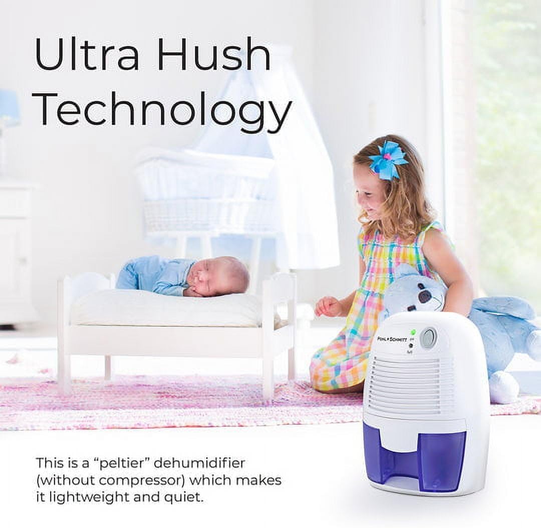 Pohl+Schmitt Portable compact Electric Dehumidifier, 2200 Cubic Feet (225 sq ft) 17 oz Capacity
