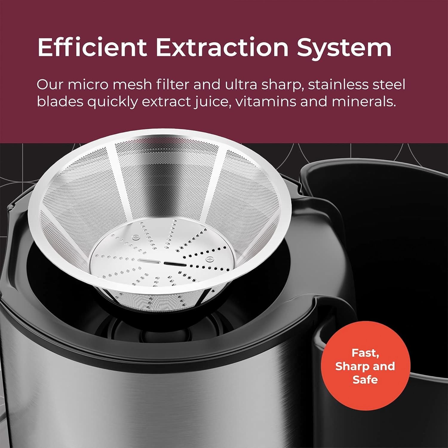 Mueller Juicer Ultra Power, Easy Clean Extractor Press Centrifugal Juicing Machine, Wide 3" Feed Chute for Whole Fruit Vegetable, Anti-drip, Silver