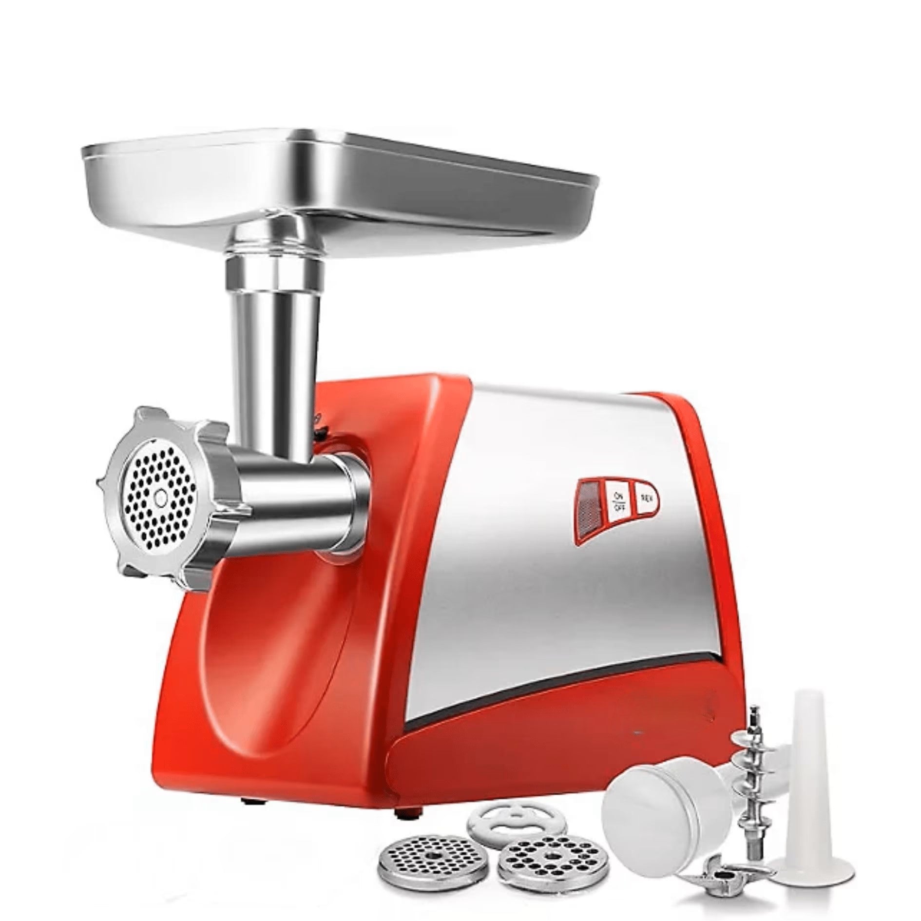 TOOGOOD Electric Meat Grinder, #8 Meat Grinder Machine for Home Use, Meat Grinders with 2 Meat Claws and Cleaning Brush, Ideal for Home Grinding and Sausage Maker, 575W (Red)
