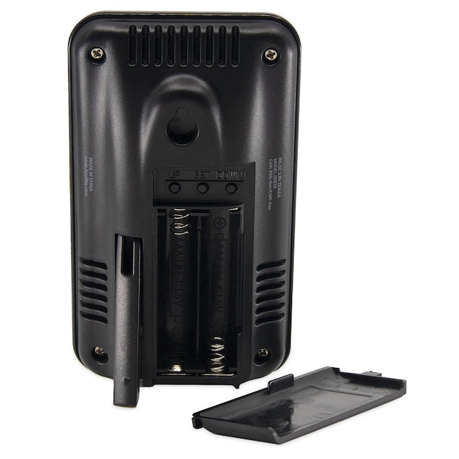 AcuRite Digital Thermometer with Indoor/Outdoor Temperature and Time, Black