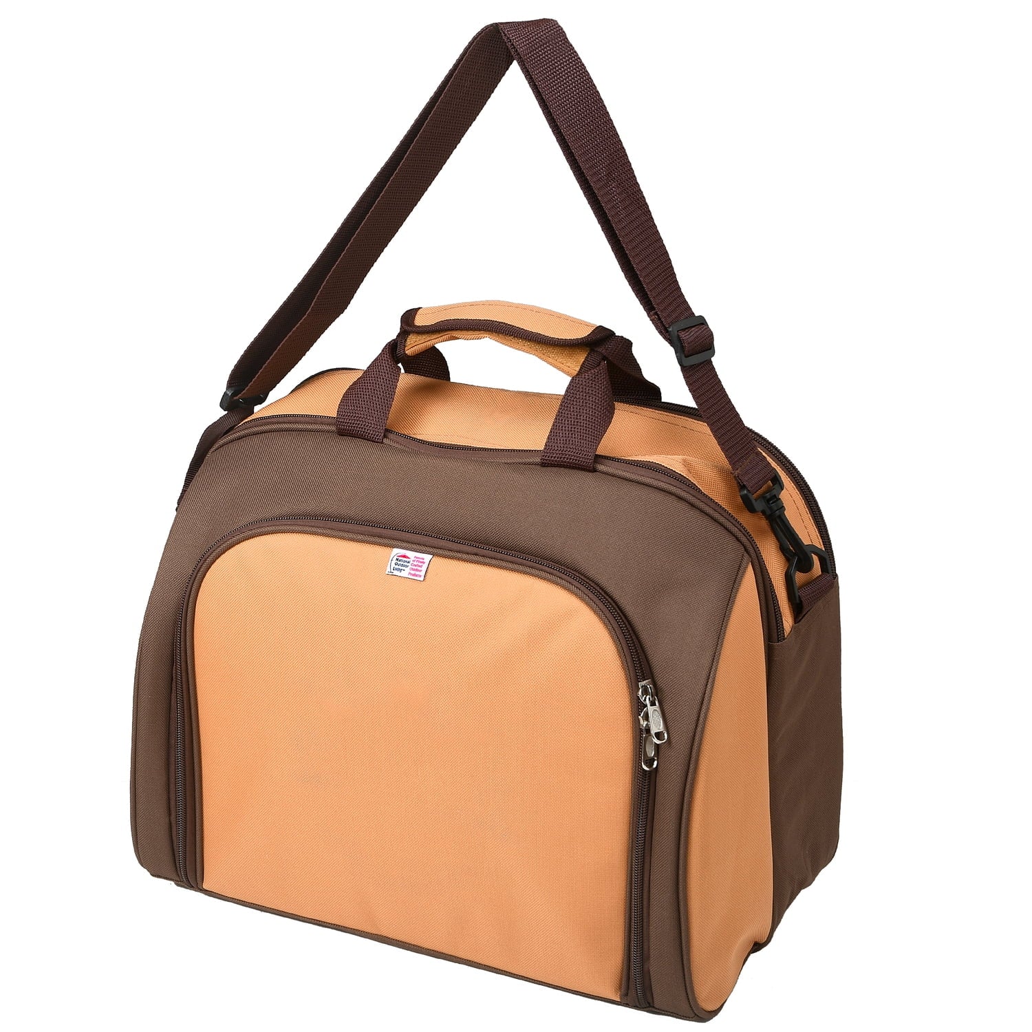National Outdoor Living Two Tone Brown Picnic Cooler for Four