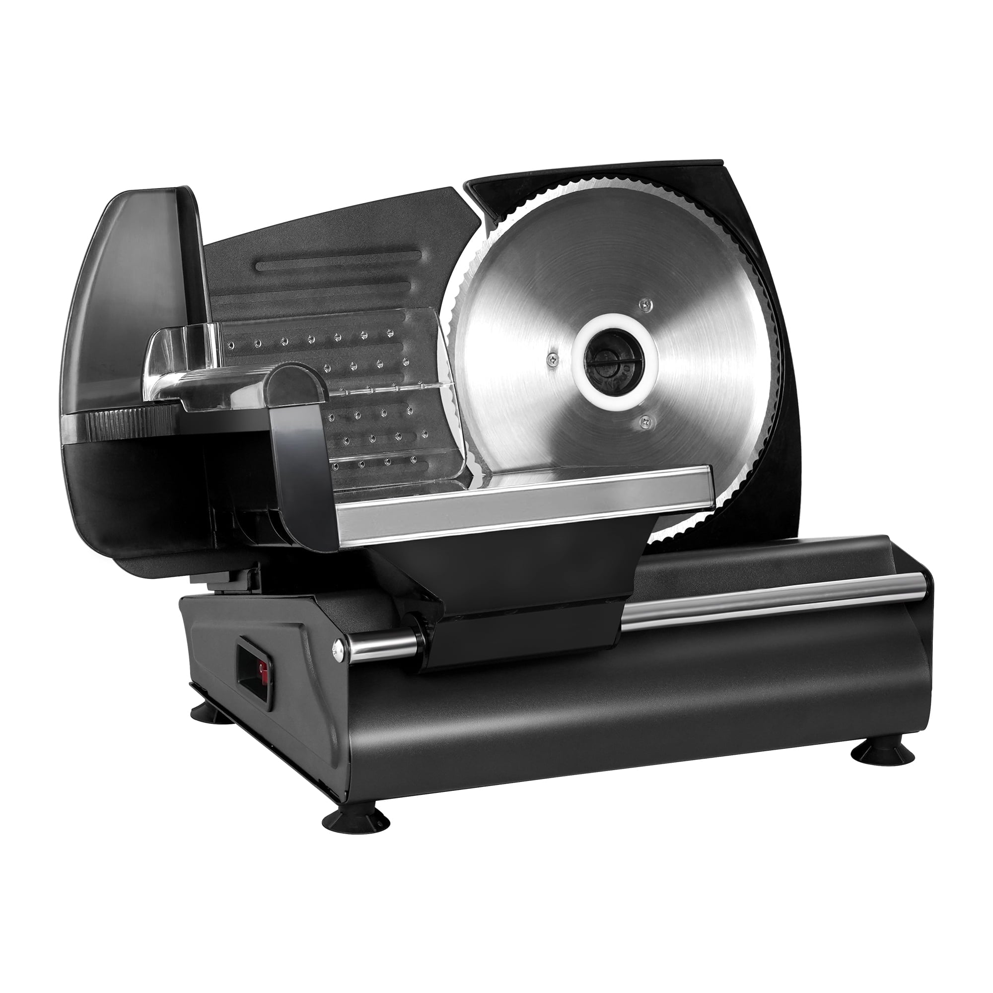 Valley Sportsman 7.5" Electric Meat Slicer w/Stainless Blade, 180W & Adjustable Thickness, Cuts Meat/Bread/Cheese