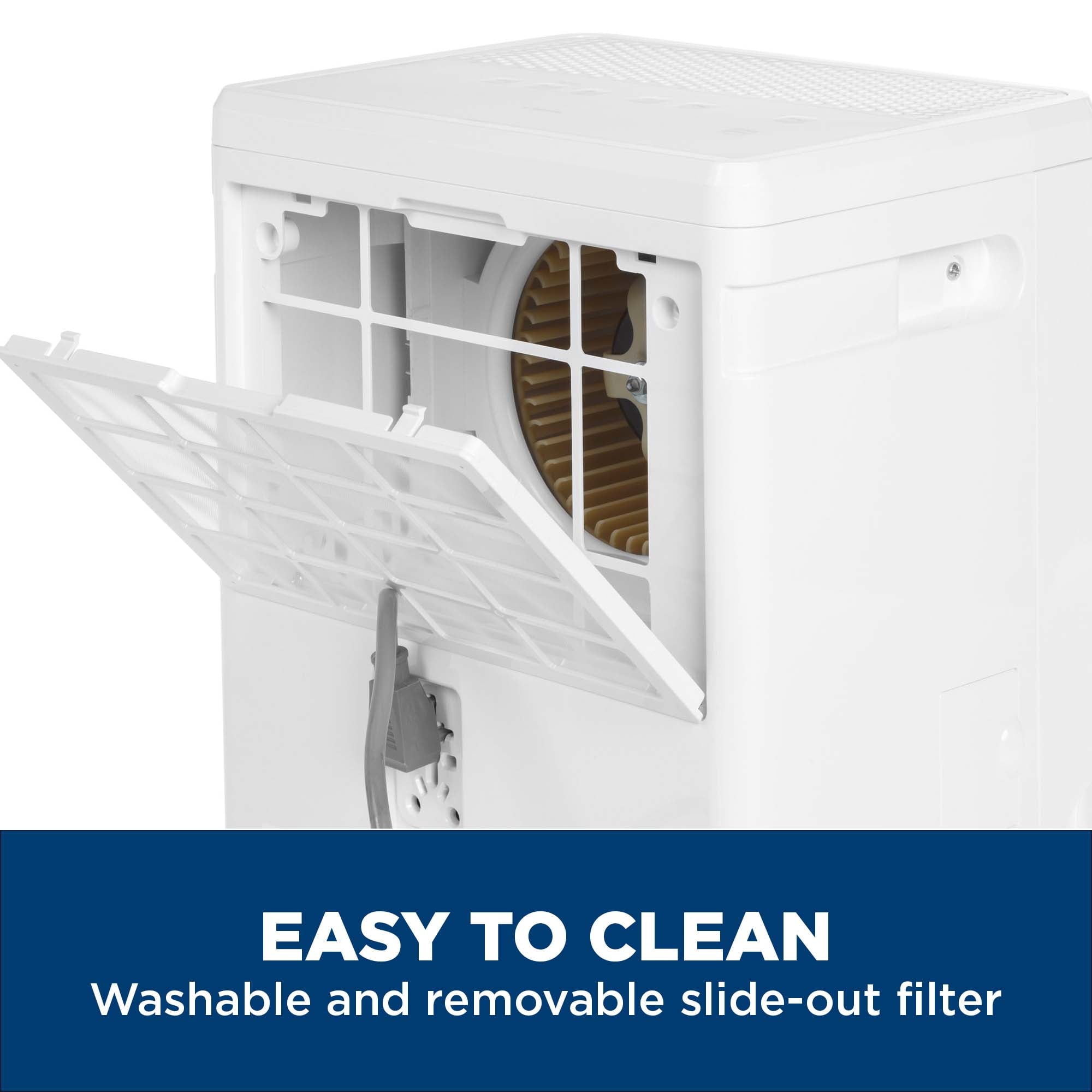 GE 50 Pint Portable Dehumidifier with Built-in Pump and Smart Dry for Wet Spaces (Refurbished)