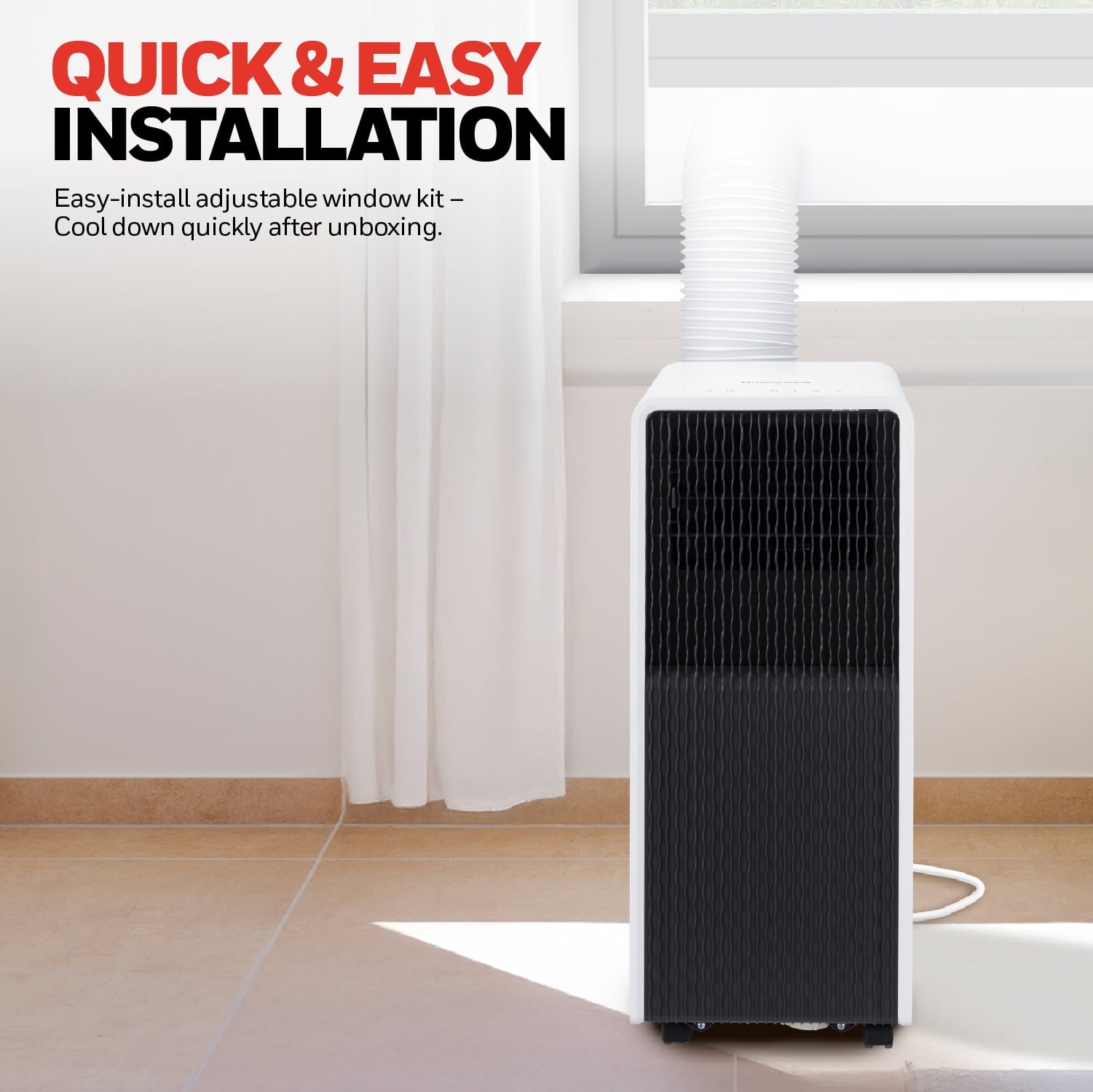 Honeywell 11,000 BTU Slim Portable AC with Fan, Dehumidifier  Cools Up to 500 Sq. Ft., HX2CESAWG8 (8,000 BTU SACC)