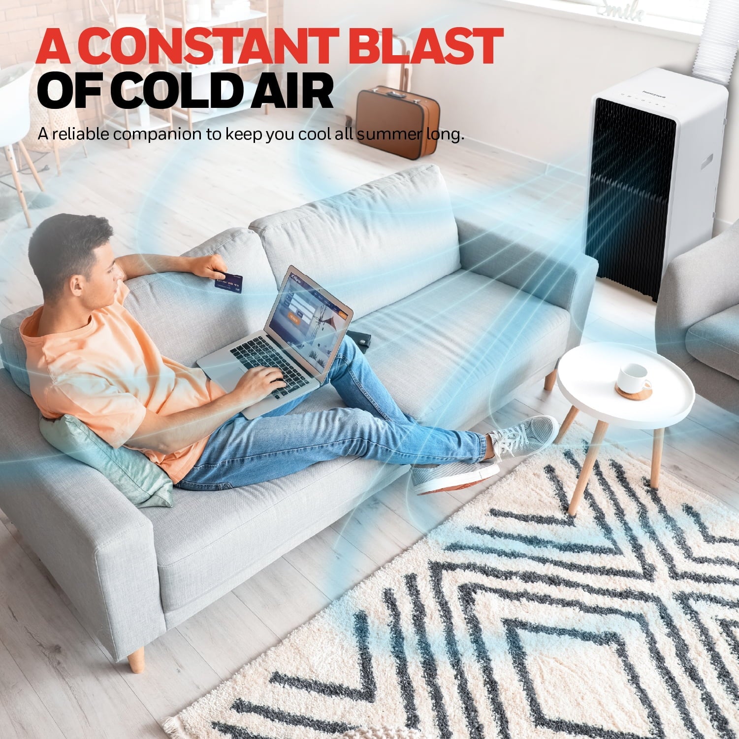 Honeywell 11,000 BTU Slim Portable AC with Fan, Dehumidifier  Cools Up to 500 Sq. Ft., HX2CESAWG8 (8,000 BTU SACC)