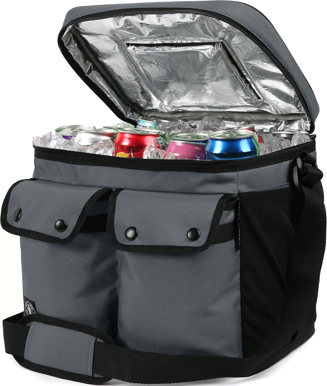 Arctic Zone Grey Repreve 24 Can Double Pocket Cooler