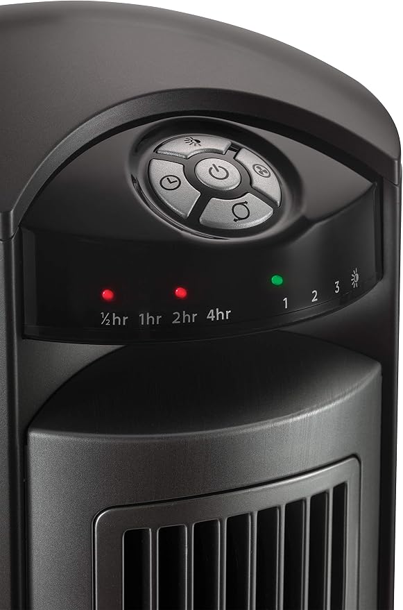 Lasko Portable Electric 42" Oscillating Tower Fan with Nighttime Setting, Timer and Remote Control for Indoor, Bedroom and Home Office Use, Silver T42951C