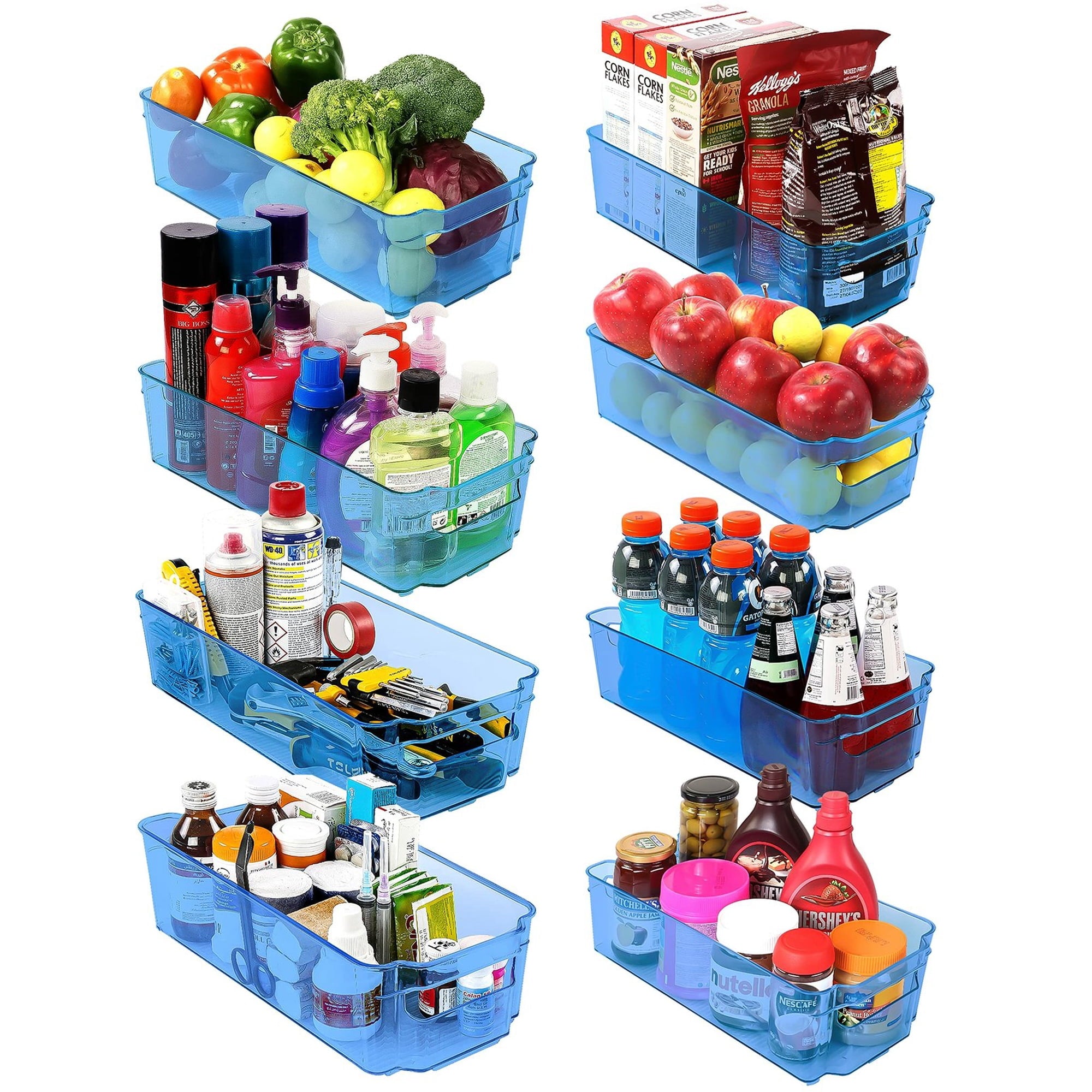 Utopia Home Pantry Organizer - Set of 8 Refrigerator Organizer Bins - Fridge Organizer for Freezers, Kitchen Countertops and Cabinets - BPA Free
