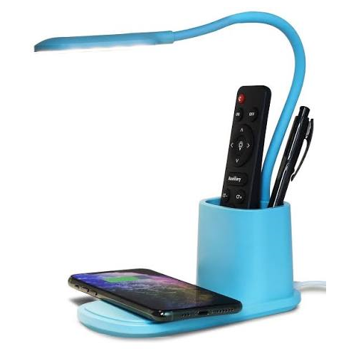 Aduro U-Light LED Desk Lamp with Wireless Charger Dimmable Eye-Caring Desktop Lamp with Organizer & 3 Brightness Levels