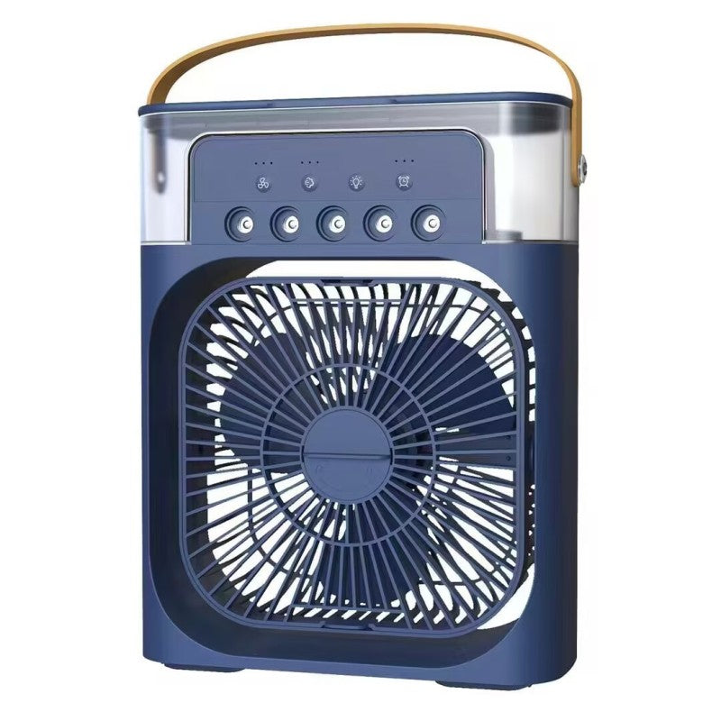 Mini Desktop Cooling Misting Fan, 1/2/3 H Timer, 3 Speeds,360Adjustment,for Office, Home, Room, Desk, Car - Navy