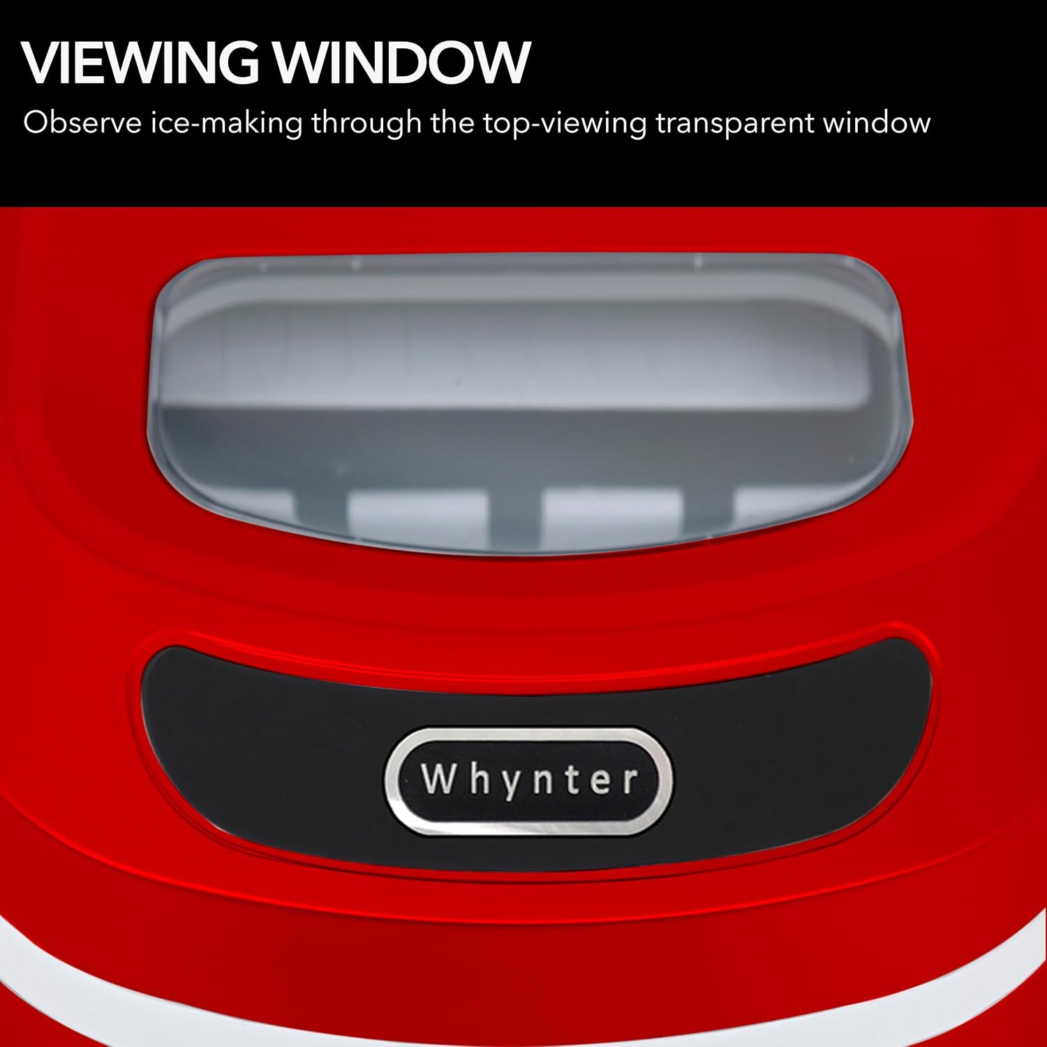 Whynter IMC-270MR Compact Portable Ice Maker 27 lb capacity  Metallic Red