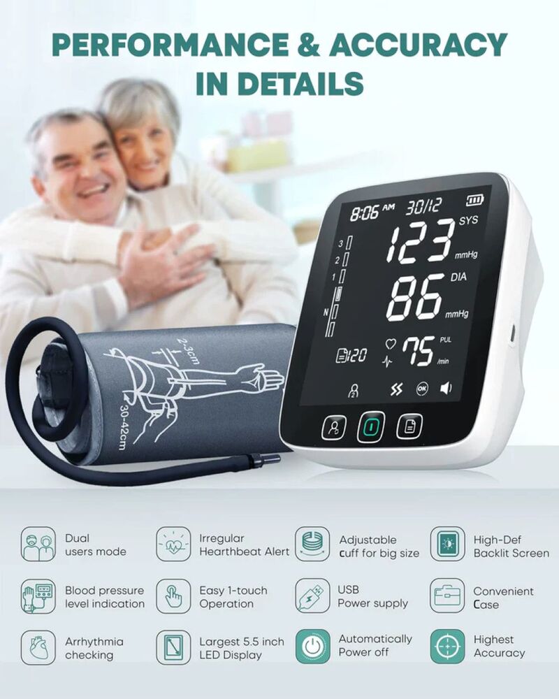 Lazle Automatic Blood Pressure Monitor, Black