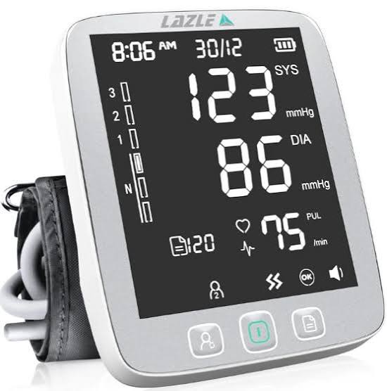 Lazle Automatic Blood Pressure Monitor, Silver