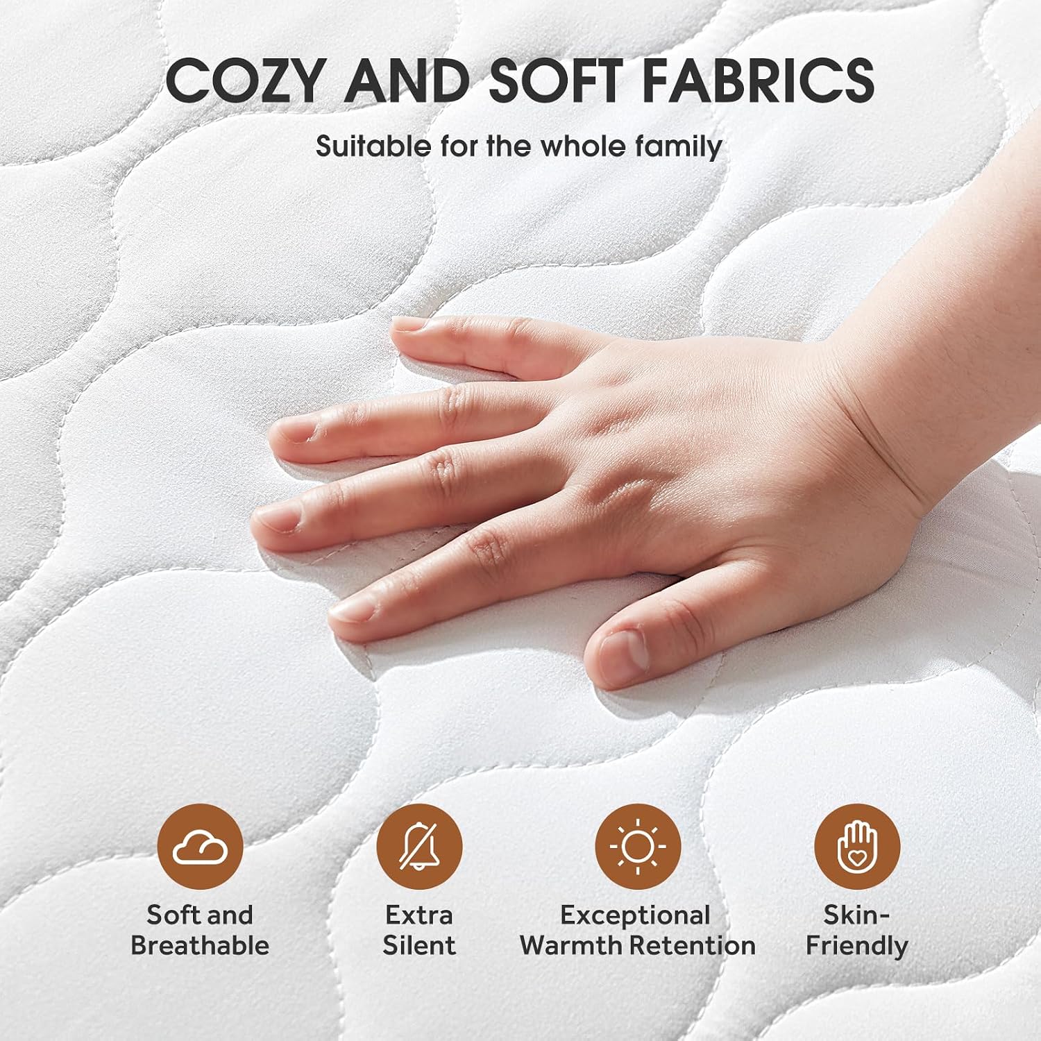 Heated Mattress Pad with Memory & Preheat Functions, 2-10 Hour Auto Off & 9 Heat Settings, Single Controller, Fast Heating, Deep Pocket, Electric Mattress Pad