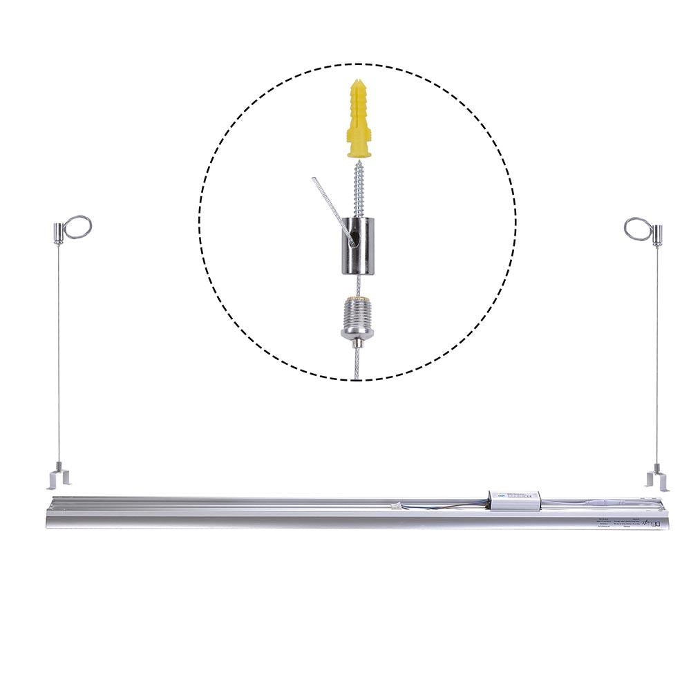 Yescom 40w LED Shop Light Fixture 2-Lamp 4500LM White, 10 Pack