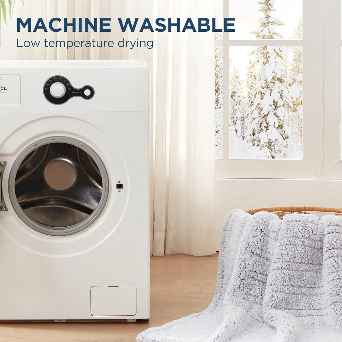 Westinghouse Electric Blanket Heated Throw, 6 Heat Settings | Soft Plush Sherpa Heated Blanket with 2-10 Hours Auto-Off, Machine Washable, Grey, Size 50" X 60"