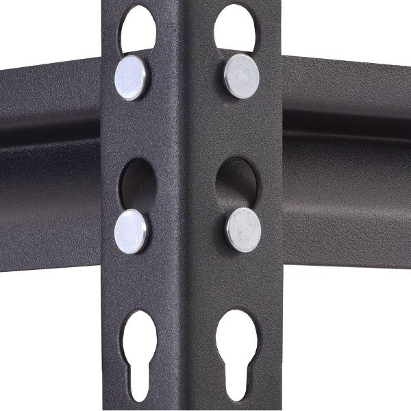 Heavy-Duty 5-Tier Boltless Shelving Unit, 36" Wide, 18" Deep, 72" High, Black