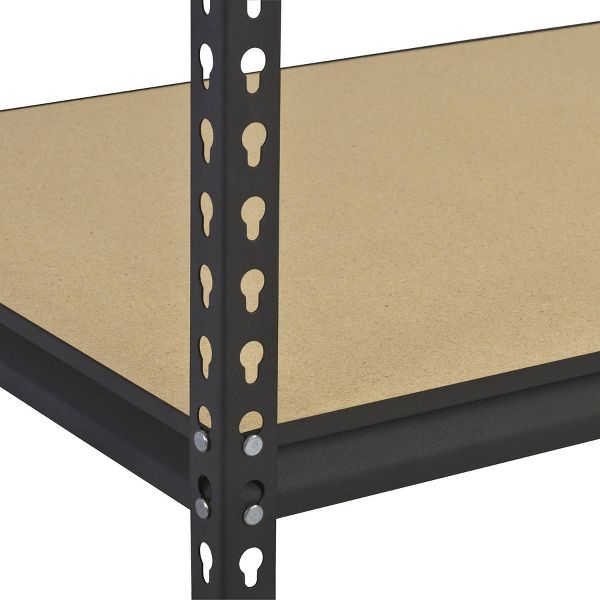 Heavy-Duty 5-Tier Boltless Shelving Unit, 36" Wide, 18" Deep, 72" High, Black