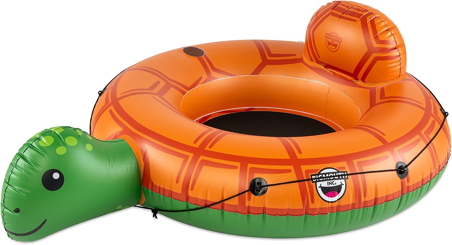 Heavy Duty Turtle River Tube, Inflatable Floating Raft with Mesh Seat, Drink Holder, Grab Rope, Comfortable Pool Float for River Trips, Lakes, Adults, Summer Relaxation