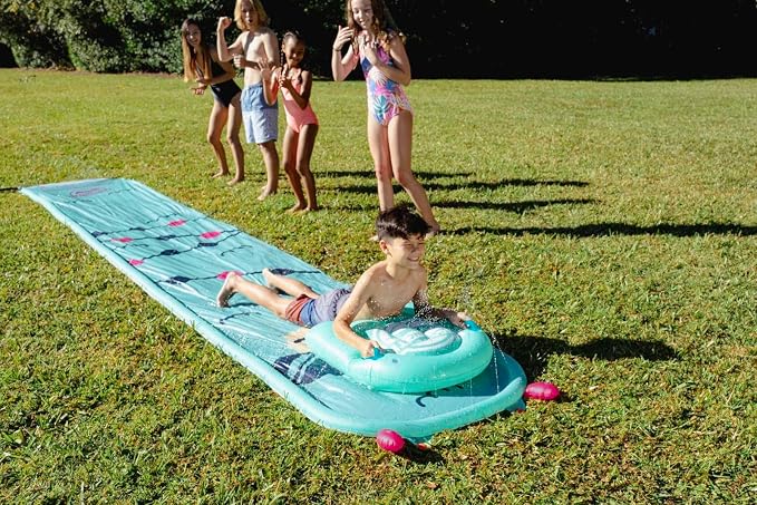 BigMouth Slip and Slide with Built-in Sprinklers, 18ft Long Summer Water Fun, Waterslide Includes Matching Sled, Easy Setup Outdoor Water Toy for Kids and Adults - Llama