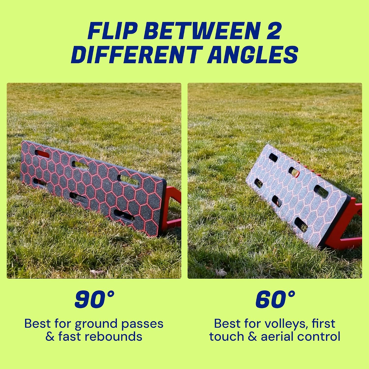VETRA Soccer Training Equipment - Soccer Rebounder Board with 2 Sandbags - Adjustable Durable Portable Wall & Replay Trainer for Ball Control, Passing & Shooting Rebounders - Use for solo soccer training & ball control