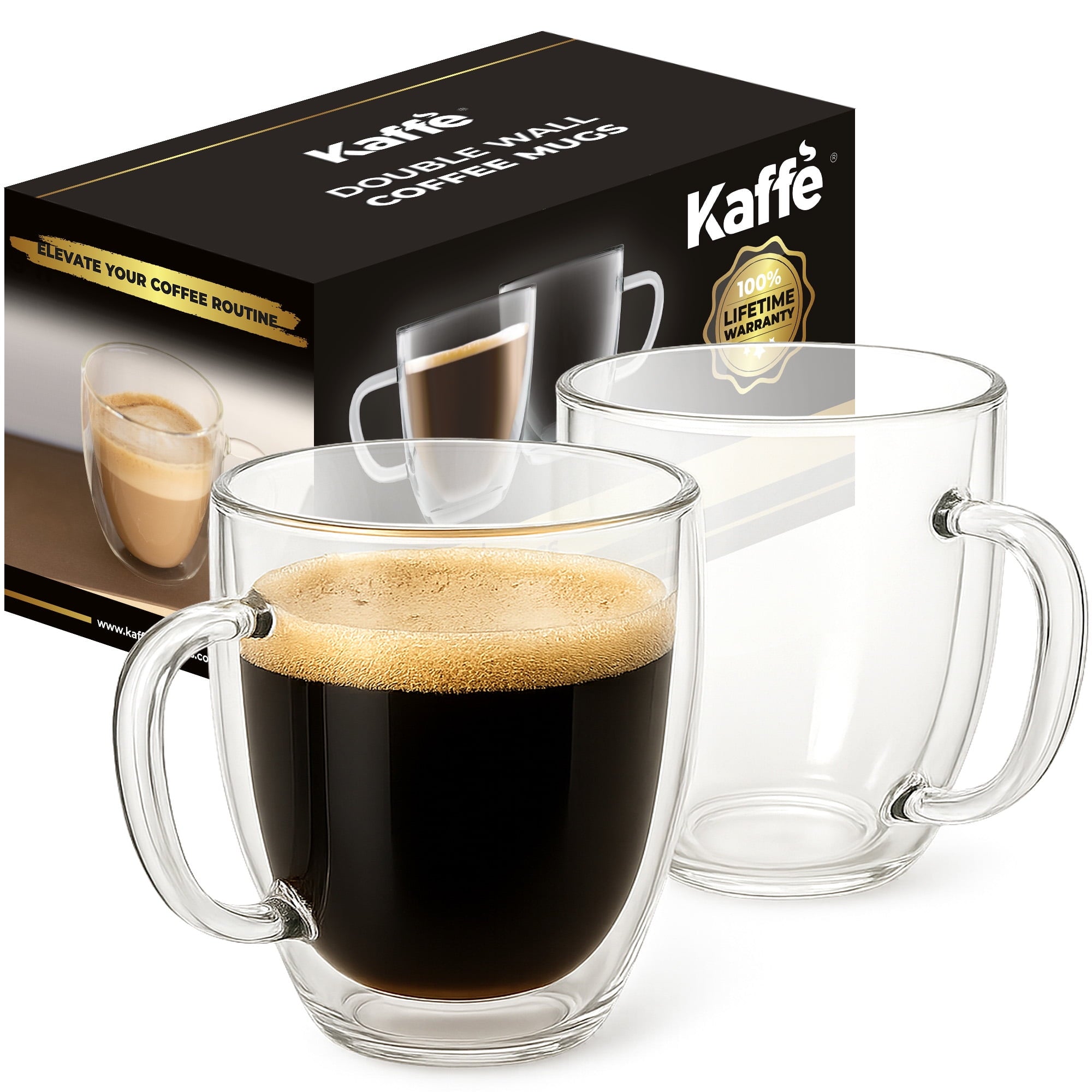 Kaffe Coffee Making Bundle- Includes Grinder, French Press, Measuring Spoon, Airtight Coffee Cannister, Set of 2 Cappuccino Cups