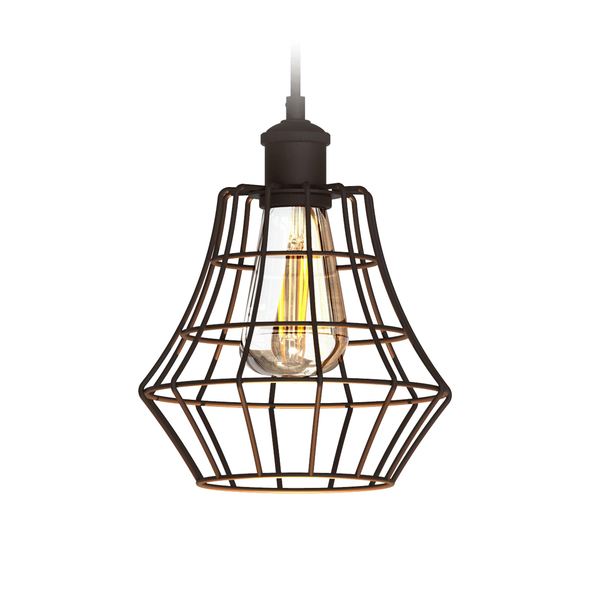 KODA Farmer 1 -Light Bronze Farmhouse Metal Teardrop Small Hanging Pendant Light