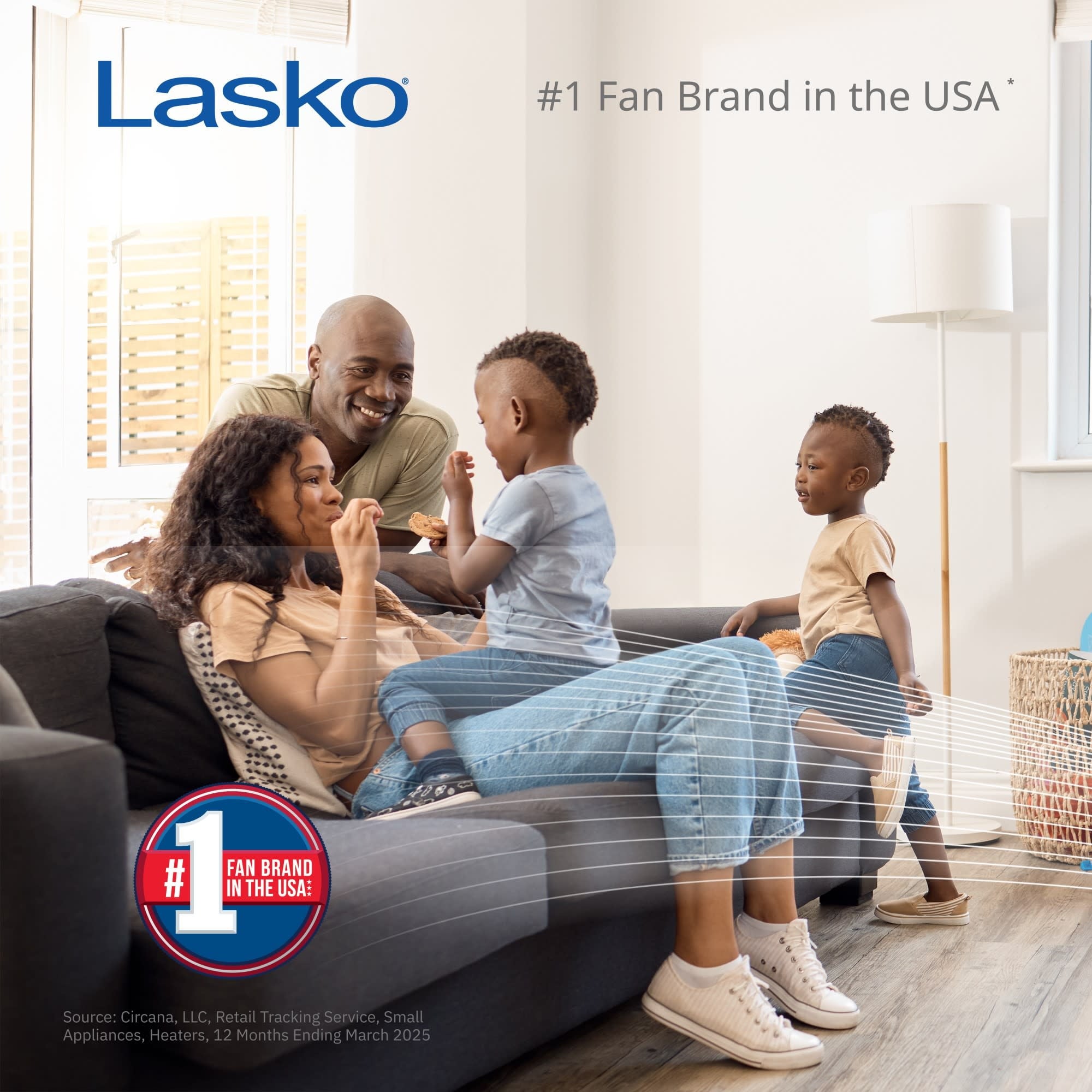 Lasko 32" 3-Speed Oscillating, Remote, 8-Hour Timer Tower Fan T32200