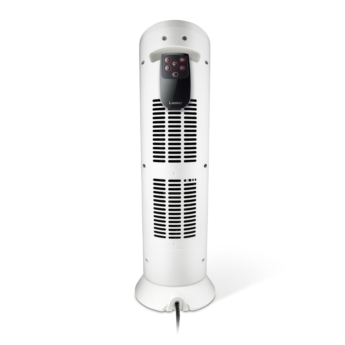 Lasko 23" 1500W Electric Digital Ceramic Tower Space Heater with Remote, White, 5165