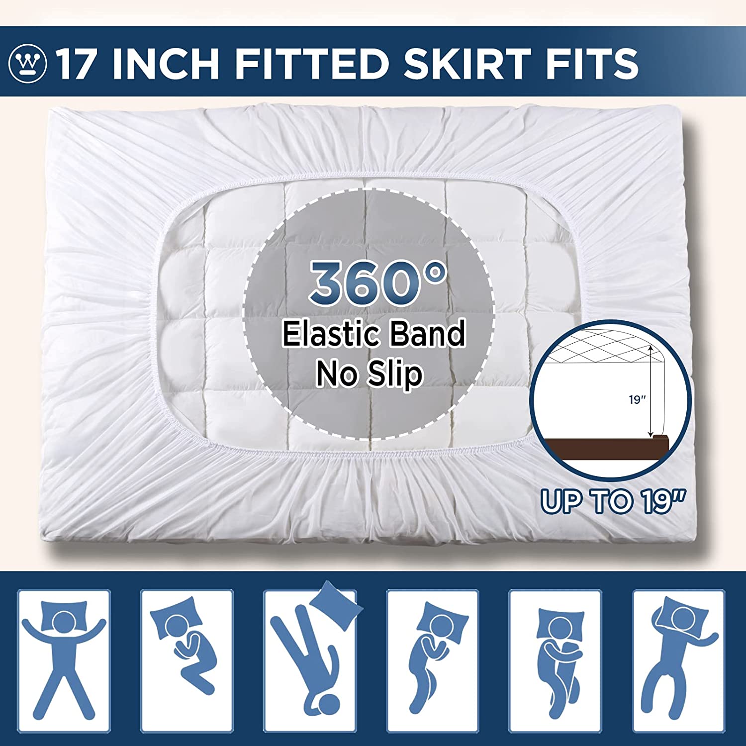 Westinghouse Electric Heated Mattress Pad with Dual Control, Sherpa Mattress Cover, 10 Heat Settings & 1-12-Hour Time Setting, White