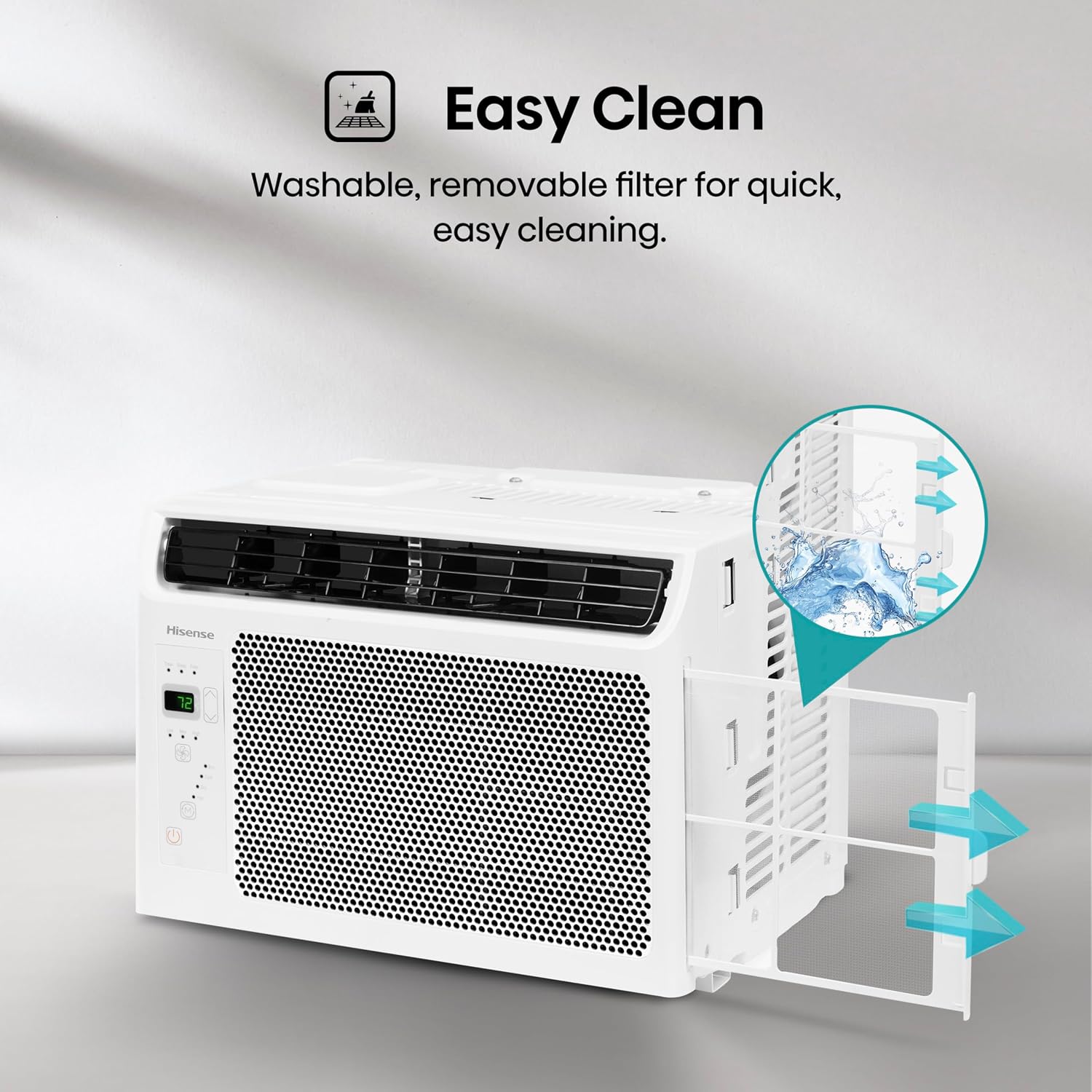 Hisense 6,000 BTU Window Air Conditioner, Easy Installation, Ultra Quiet, Easy-to-install Window Kit Included, White