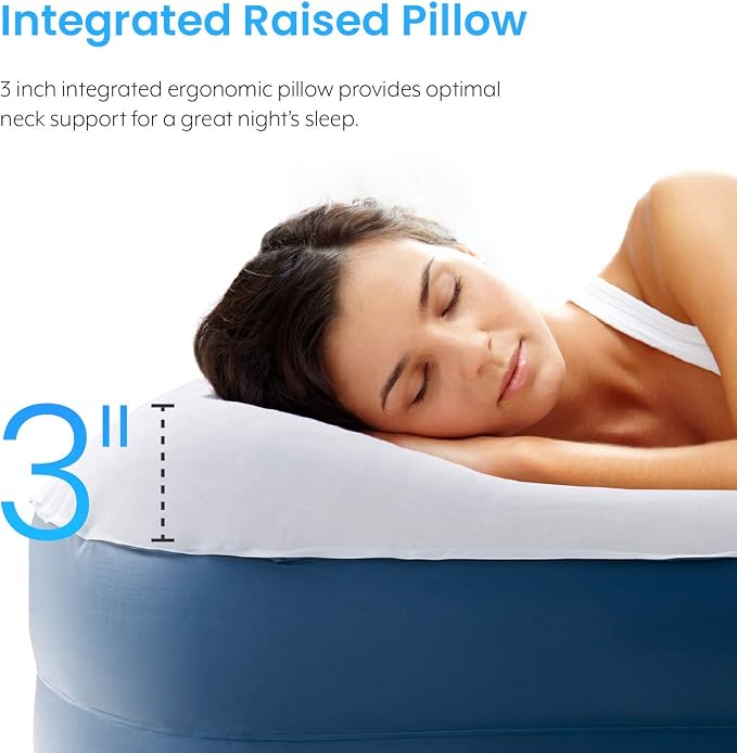 Active Era Premium 13" Queen Air Mattress with Built-in Electric Pump & Travel Bag