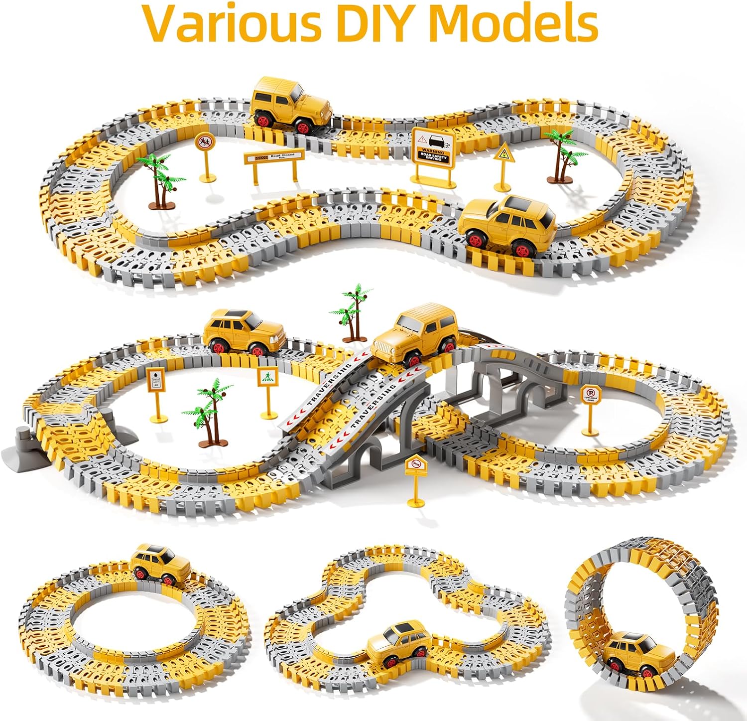 Toddlers 236pcs Construction Race Track Toys for ages 3+
