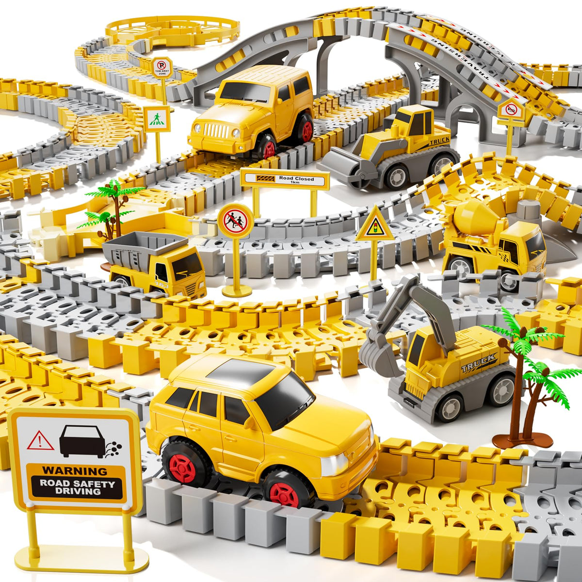 Toddlers 236pcs Construction Race Track Toys for ages 3+