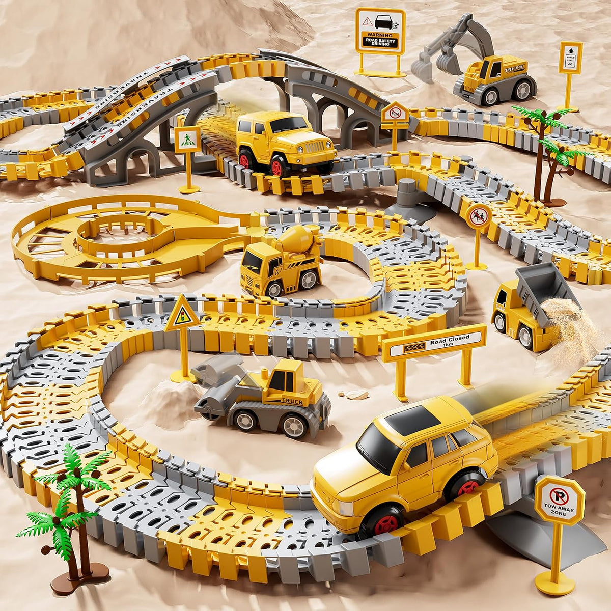 Toddlers 236pcs Construction Race Track Toys for ages 3+