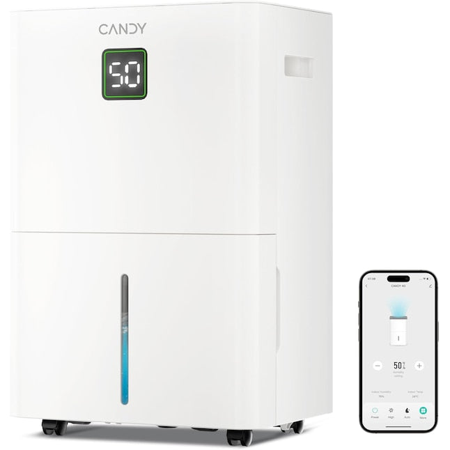 Candy 84 Pints Dehumidifier for Spaces up to 5000 Sq. Ft, White