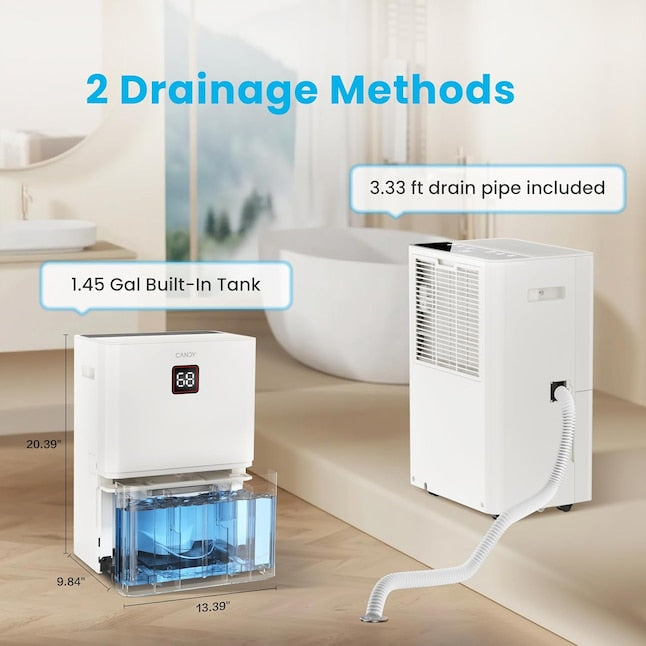 Candy 84 Pints Dehumidifier for Spaces up to 5000 Sq. Ft, White