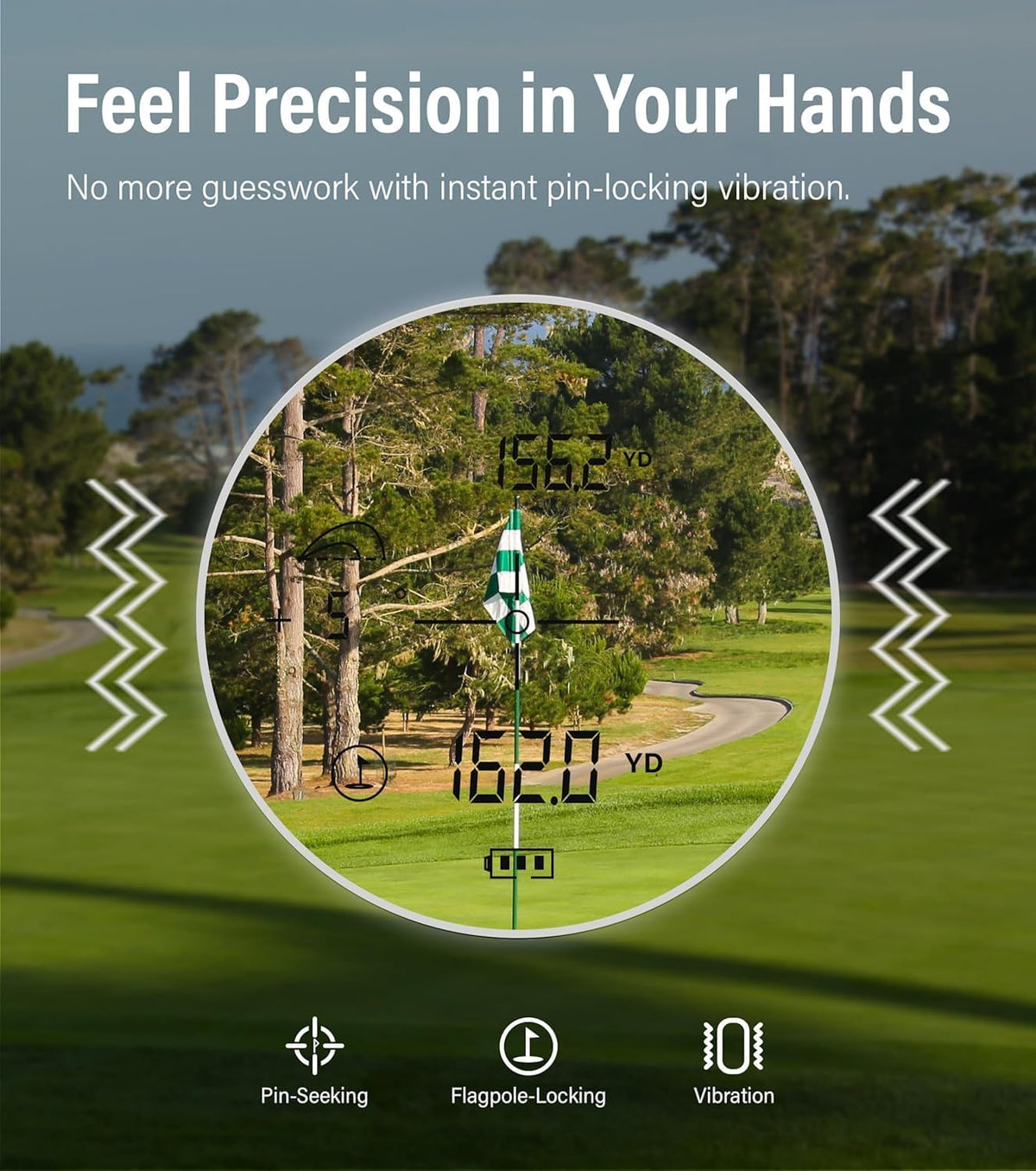CoxiVision Golf Rangefinder with Slope, [1000/1300] Yards Laser Range Finder for Golf & Hunting, 6X Magnification, Flag-Lock Vibration, IP65 Waterproof, Golf Accessories 1300Yards