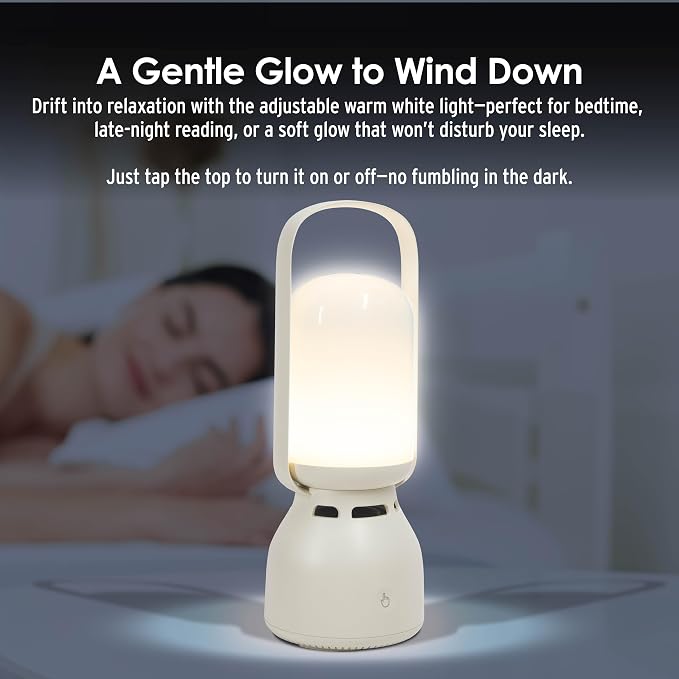 Sarina Wireless Speaker & LED Lamp, Black