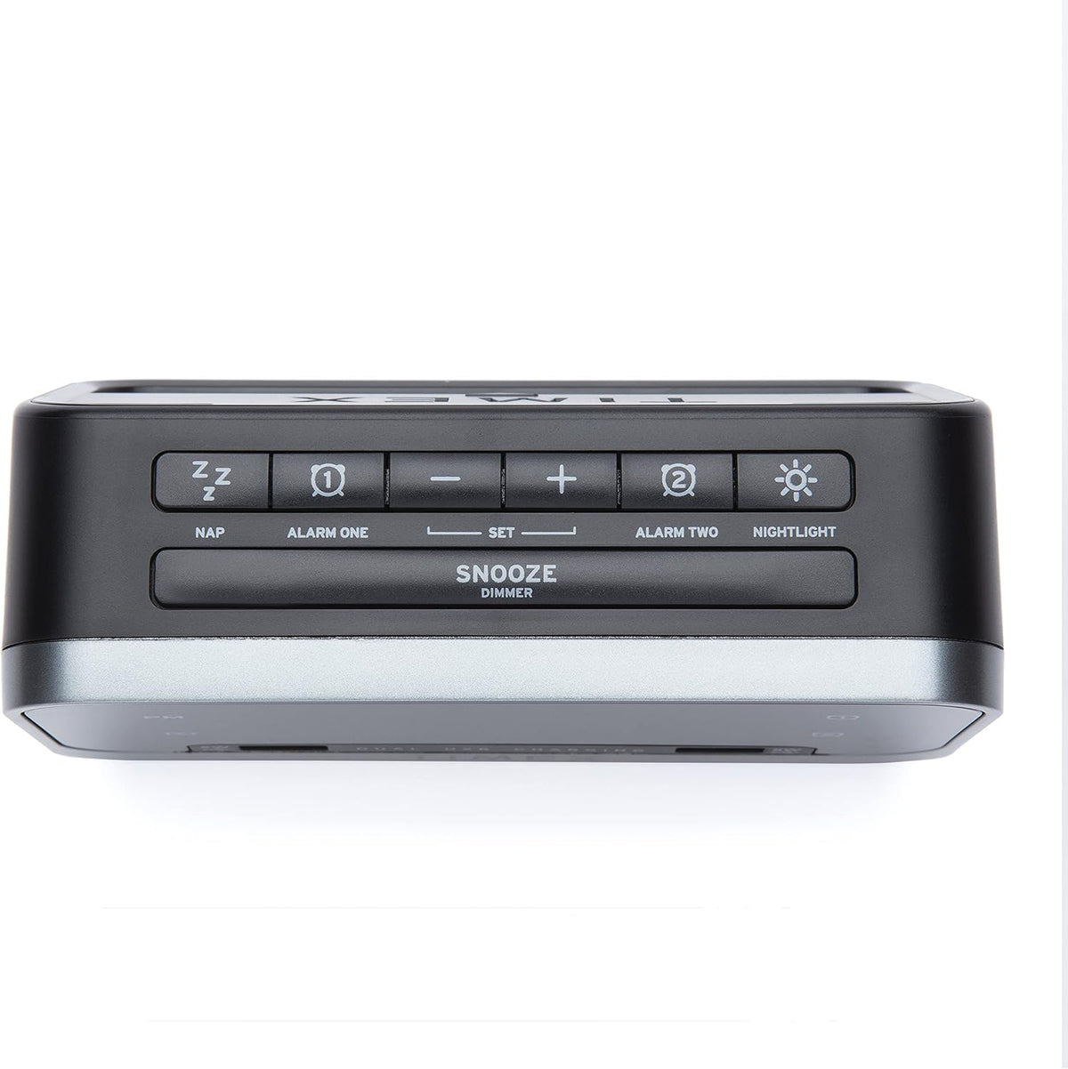 Timex Bedside Alarm Clock with Dual USB Charging, Dual Alarm, Nightlight, Snooze bar, and Battery Backup (T1300)