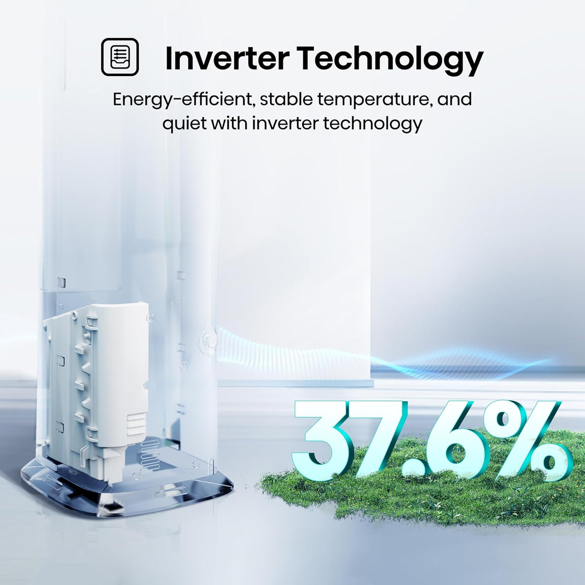 Hisense API0825UW1D Smart Inverter Twin Hose 8,000 BTU (DOE) 350 SF Heat/Cool Tower Portable Air Conditioner, White 8,000 BTU Heat and Cool Smart Inverter