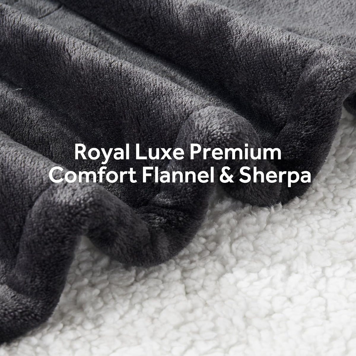 Heated Electric Blanket, Soft Flannel Sherpa, 9 Heat Levels, Fast Heating, 2 to 10 Hours Auto-Off, Detachable Controller, Machine Washable