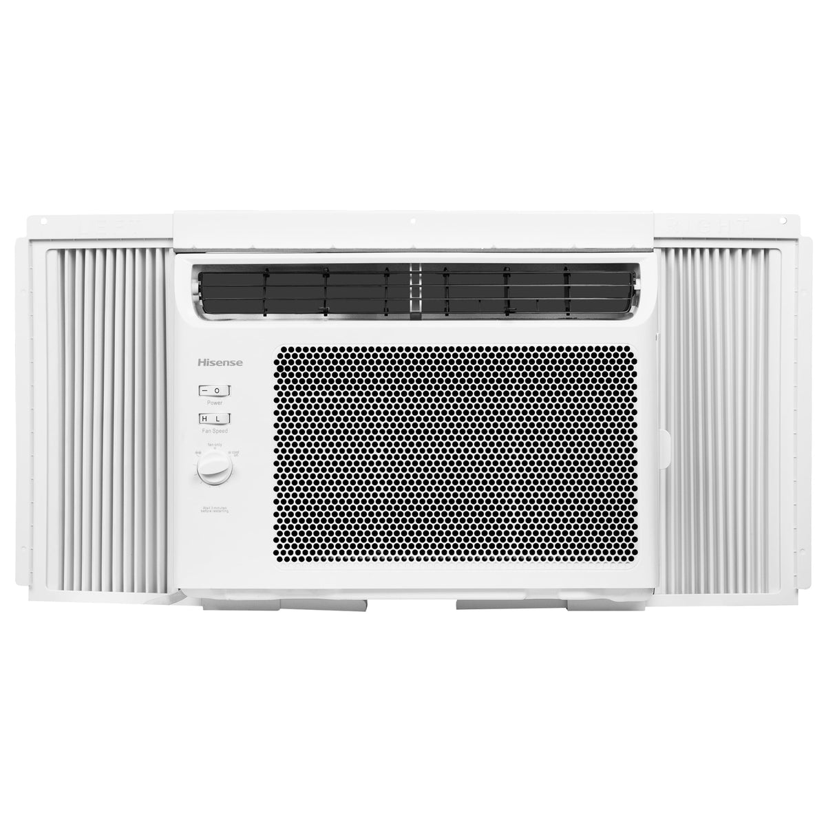 Hisense 5,000 BTU Window Air Conditioner 150 sq ft. Easy Clean, Easy to Install, 4-Way Air Direction, Powerful Cooling with Ultra Quiet Comfort, Damaged Box