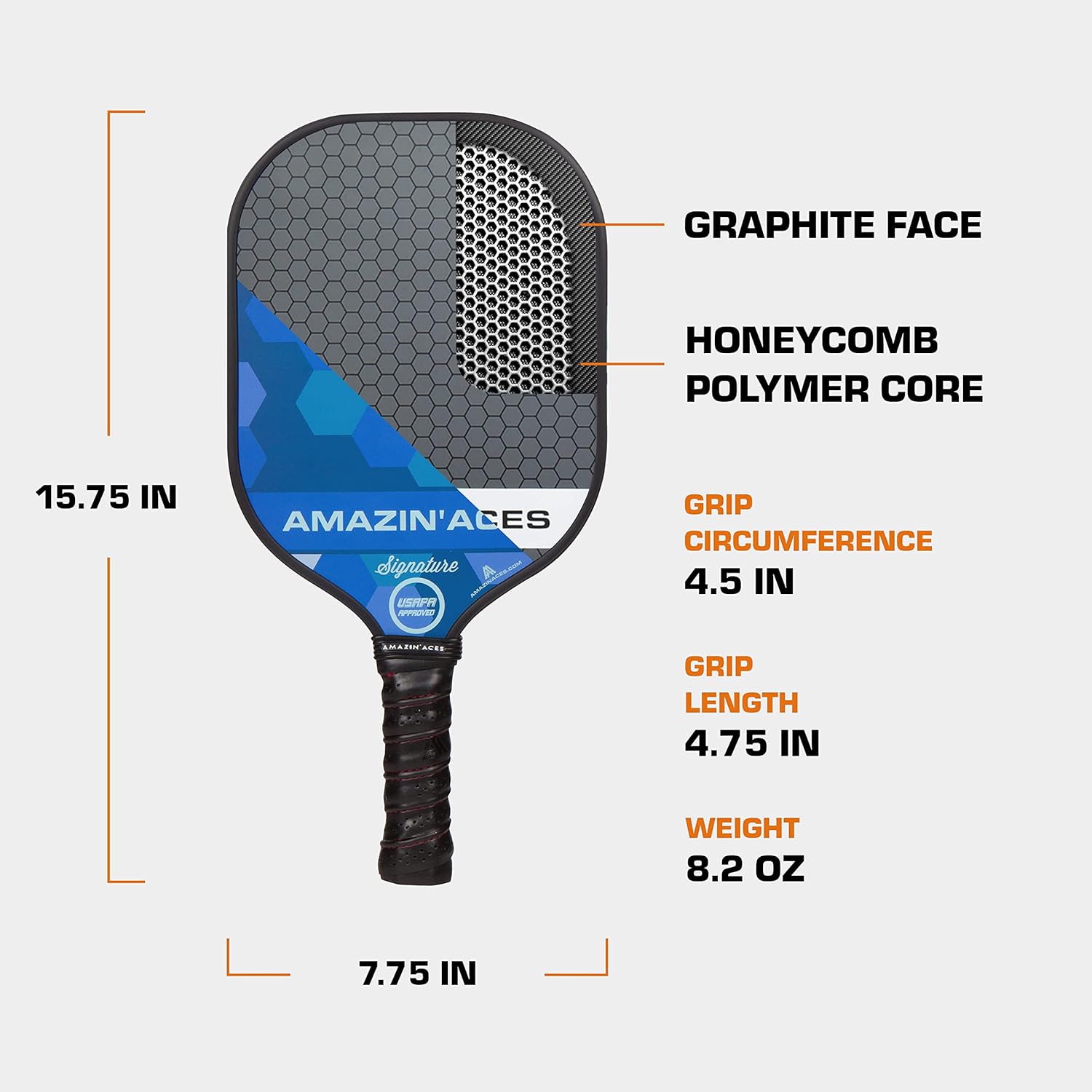 Amazin Aces Signature Pickleball Paddle Set with Paddles, Balls, Paddle Covers, Bag & eBook