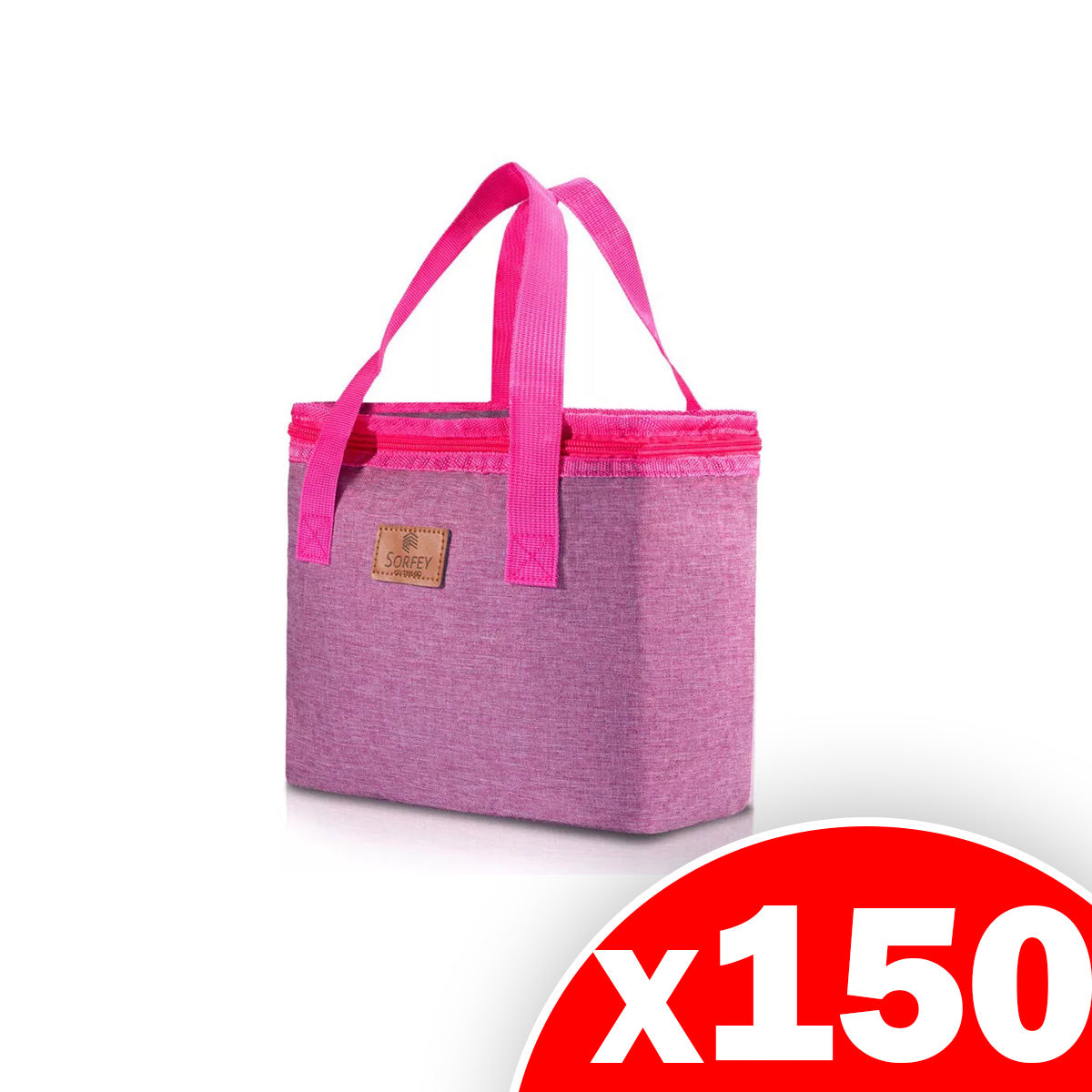 Lunch Bag, Insulated Cooler Lunch Bag, Hot Pink, 150 Pack