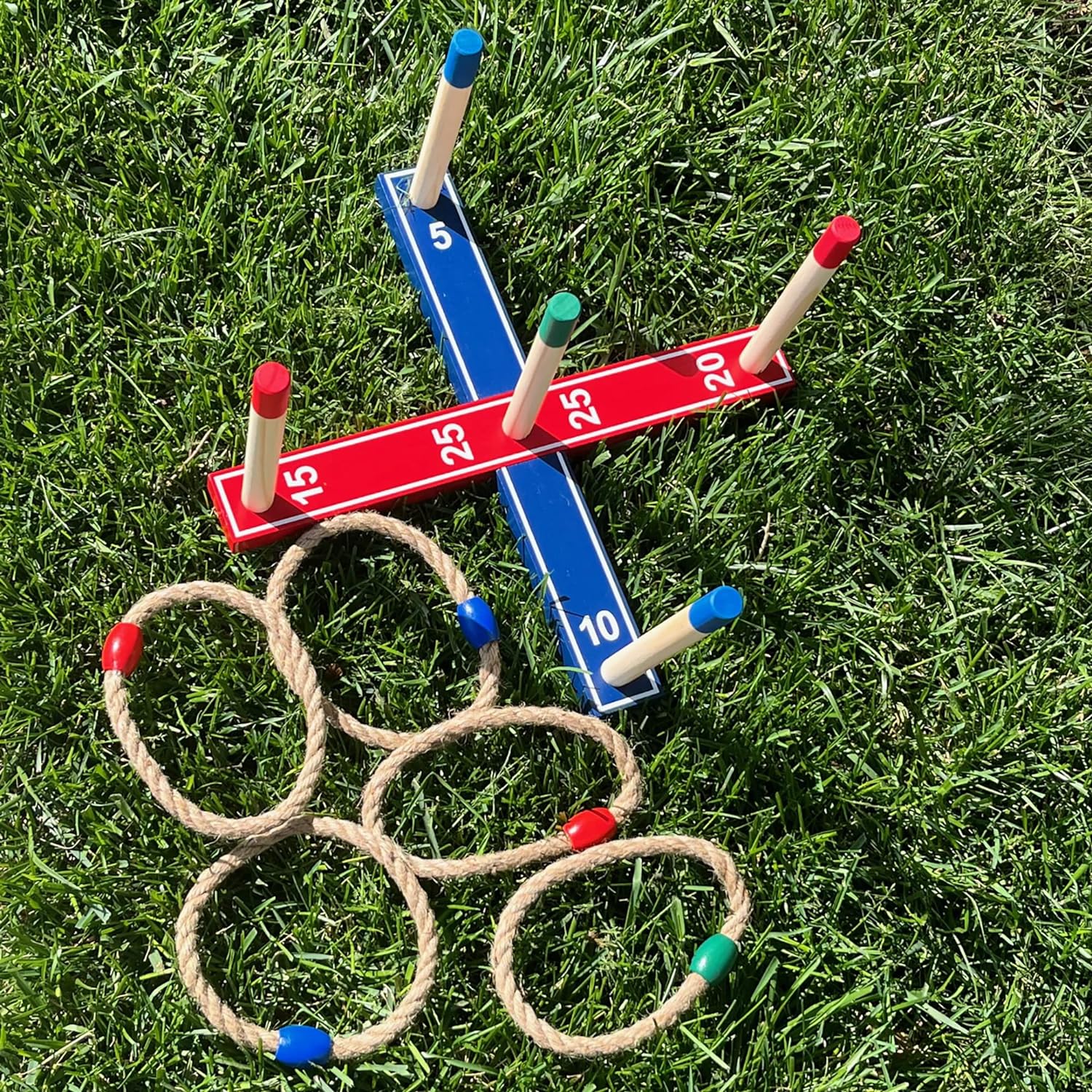 Creative Brainworks Wooden Ring Toss Game - indoor or outdoor yard game for adults & family