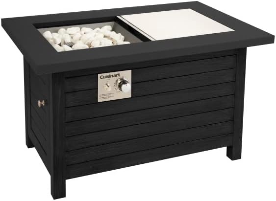 Cuisinart  2-in-1 40,000 BTU Patio Fire Pit Coffee Table with Push Start Ignition, 41.25" x 26.75" x 24.25"