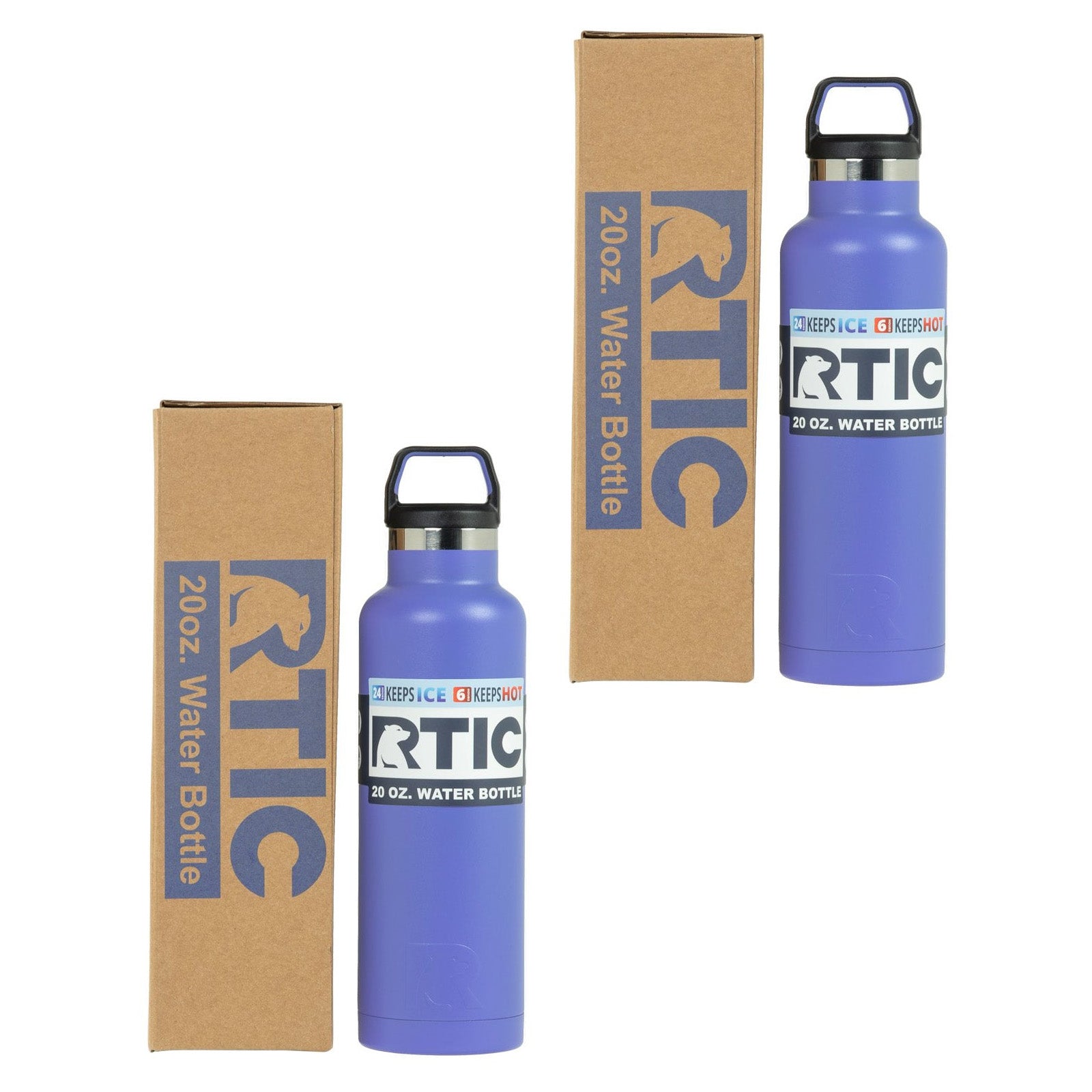 RTIC 36 oz Vacuum Insulated Water Bottle, Metal Stainless Steel